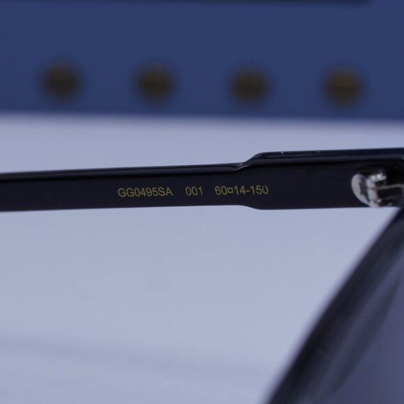 Gucci GG0495SA 001 Square Sunglasses - Black - Picture 4 of 8